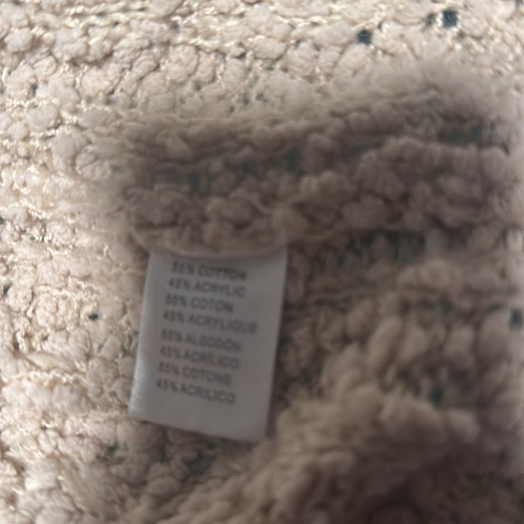 Miracle Women's Open Front Cardigan with Pockets Textured Cream Color S/M - Picture 10 of 10